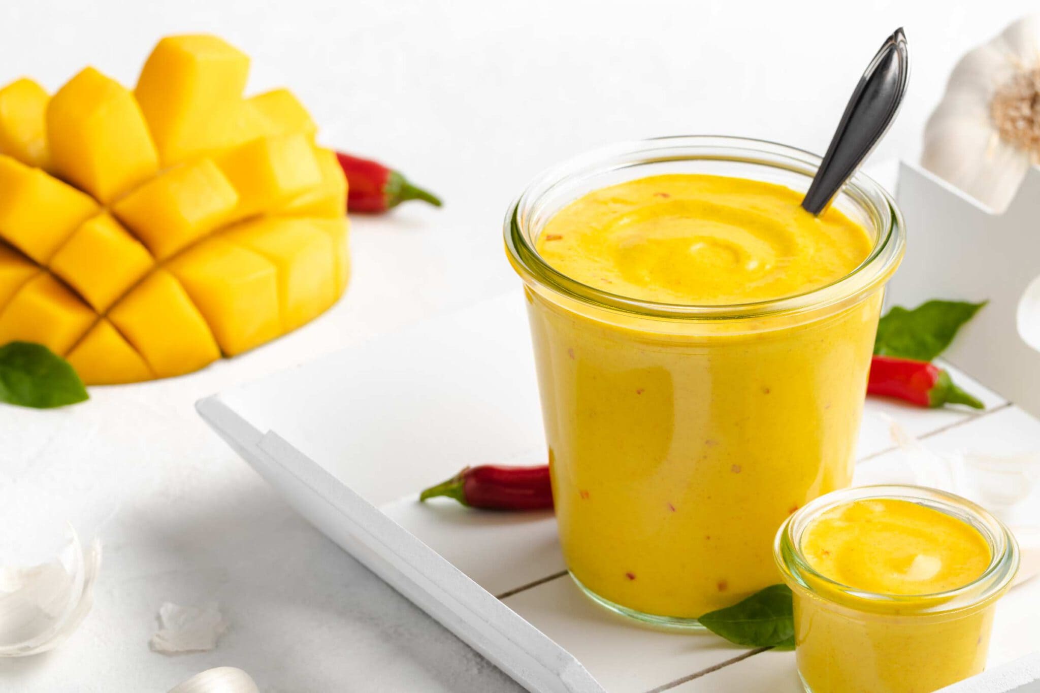 Gesunder grüner Smoothie mit Spinat, Banane und Mango | Crane Cuisine
