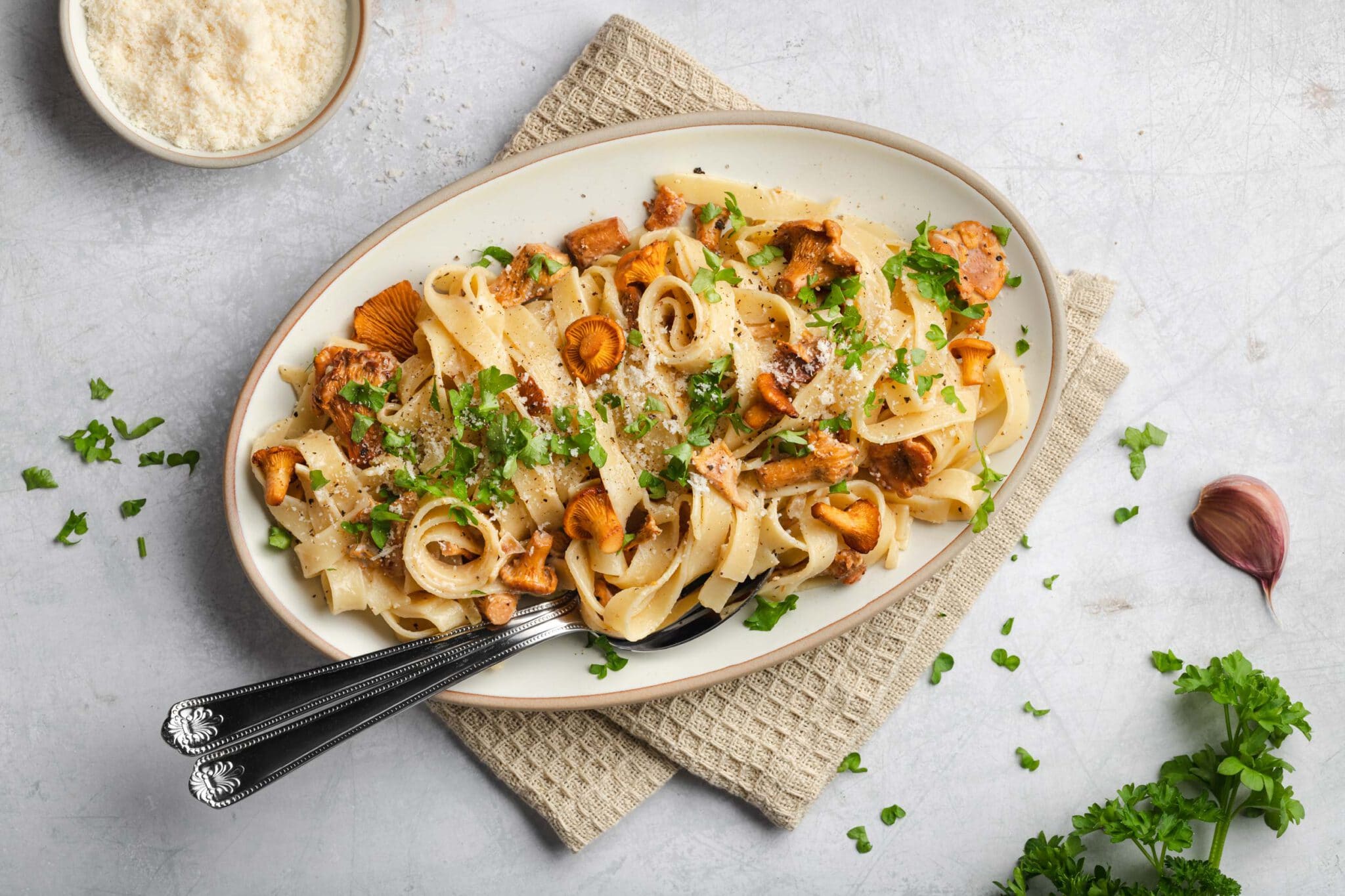 Tagliatelle mit Pfifferlingen | Crane Cuisine