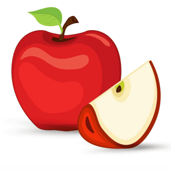 Ein Apfel aufgeschnitten